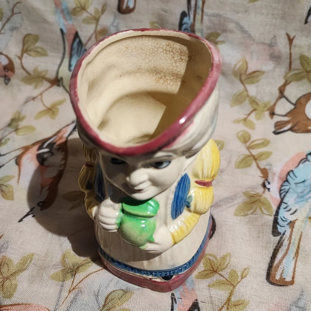 Vintage 1940's Toby Mini Mug Pitcher Jug Barware Colonial Victorian Lady Japan